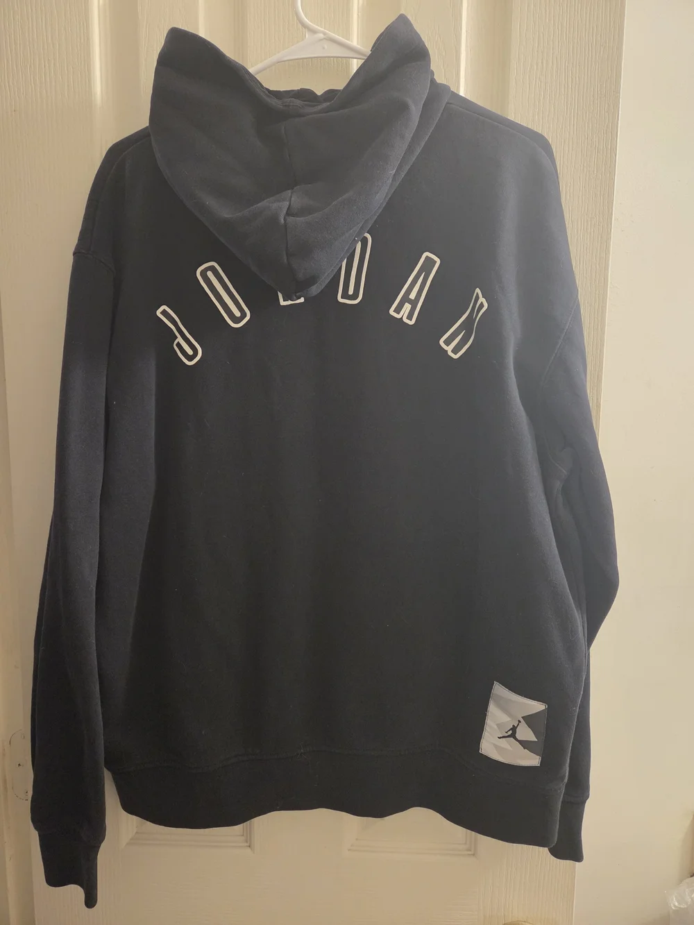 Jordan Black Crewneck Hoodie with White Lightning Logo